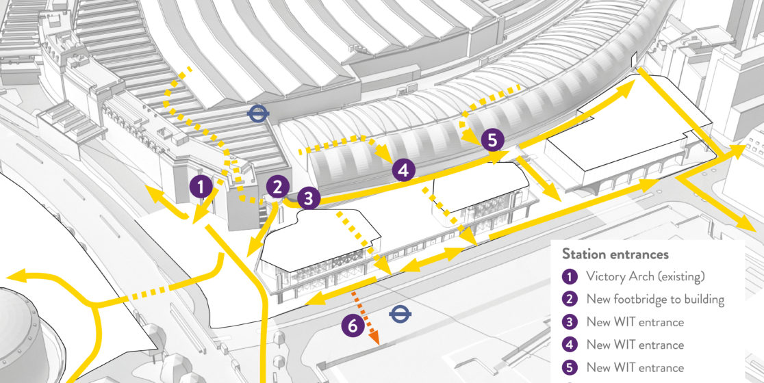 Transforming the pedestrian experience around the site
